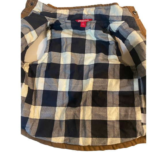 UnionBay Vest Brown Size 3T Youth Puffer Vest Pockets Flannel Lining - Picture 4 of 6